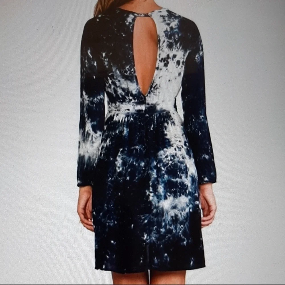 Blu moon tie dye high low mini dress - Picture 2 of 7